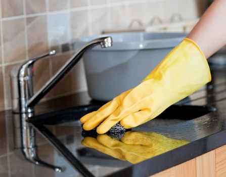 Hard floor cleaning service for a Chelsea home entrance