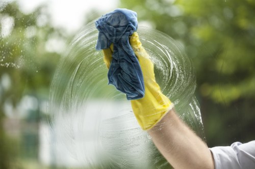 Team member training on cleaning procedures and workplace safety