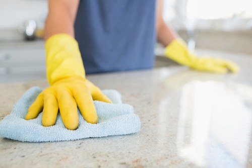 Commercial cleaning team servicing a Chelsea office building